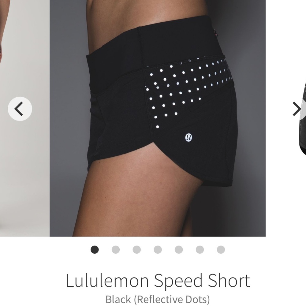lululemon speed short (with reflective dots)